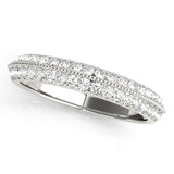Prong Set Half Eternity Ring in Gold & Platinum
