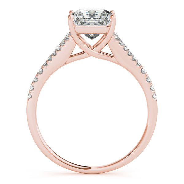 Splendid Multi-Row Princess Diamond Engagement Ring — 9K/18K Gold & Platinum