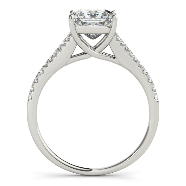 Splendid Multi-Row Princess Diamond Engagement Ring — 9K/18K Gold & Platinum