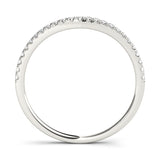 Split Prong Curved Half Eternity Ring in Gold & Platinum