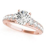 Pristine Trellis Round Diamond Engagement Ring — 9K/18K Gold & Platinum