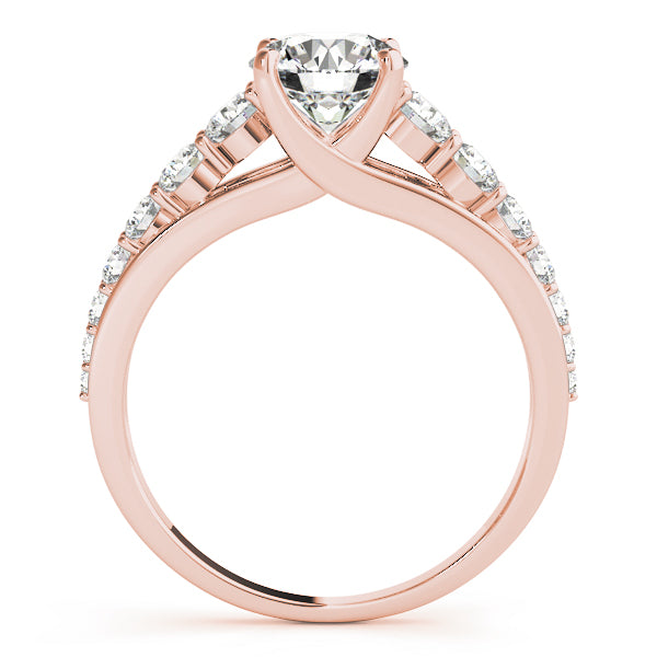 Pristine Trellis Round Diamond Engagement Ring — 9K/18K Gold & Platinum