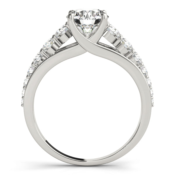 Pristine Trellis Round Diamond Engagement Ring — 9K/18K Gold & Platinum