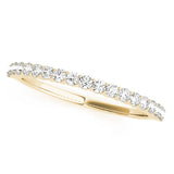 Shared Prong Half Eternity Ring in Gold & Platinum