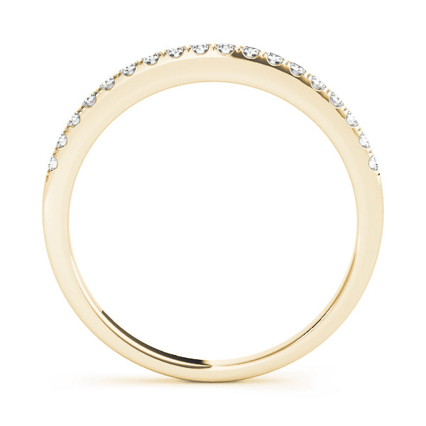 Single Row Prong Set Half Eternity Ring in Gold & Platinum