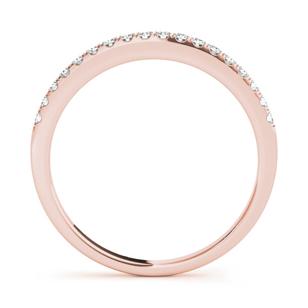 Single Row Prong Set Half Eternity Ring in Gold & Platinum