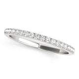 Single Row Prong Set Half Eternity Ring in Gold & Platinum