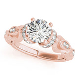 Cherished Antique Round Diamond Engagement Ring — 9K/18K Gold & Platinum