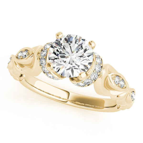 Cherished Antique Round Diamond Engagement Ring — 9K/18K Gold & Platinum