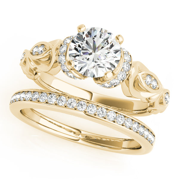 Cherished Antique Round Diamond Engagement Ring — 9K/18K Gold & Platinum