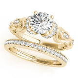 Cherished Antique Round Diamond Engagement Ring — 9K/18K Gold & Platinum