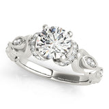 Cherished Antique Round Diamond Engagement Ring — 9K/18K Gold & Platinum