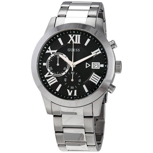 Guess Men's Watch, Silver Chronograph Stainless Steel Bracelet