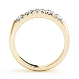 Prong Set Half Eternity Ring in Gold & Platinum