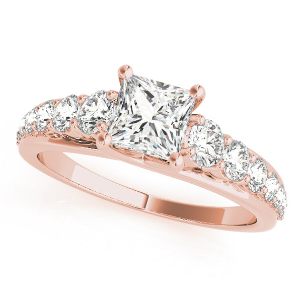 Heirloom Trellis Princess Diamond Engagement Ring — 9K/18K Gold & Platinum