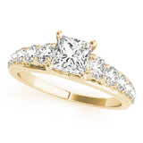 Heirloom Trellis Princess Diamond Engagement Ring — 9K/18K Gold & Platinum