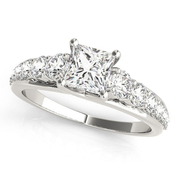Heirloom Trellis Princess Diamond Engagement Ring — 9K/18K Gold & Platinum