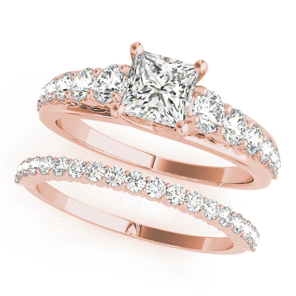 Heirloom Trellis Princess Diamond Engagement Ring — 9K/18K Gold & Platinum