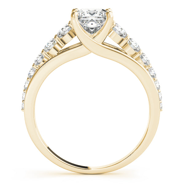 Heirloom Trellis Princess Diamond Engagement Ring — 9K/18K Gold & Platinum