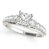 Heirloom Trellis Princess Diamond Engagement Ring — 9K/18K Gold & Platinum