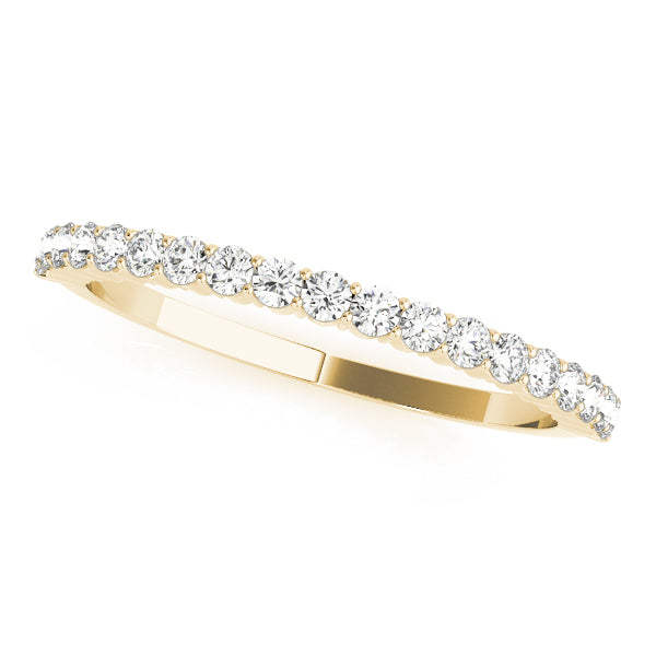Round Prong Set Half Eternity Ring in Gold & Platinum