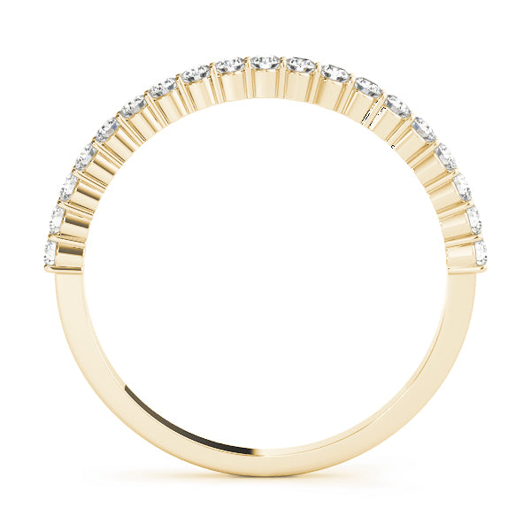 Round Prong Set Half Eternity Ring in Gold & Platinum