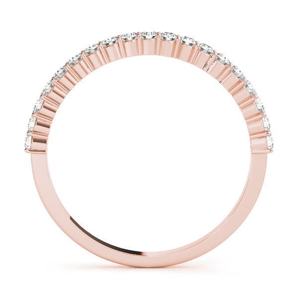 Round Prong Set Half Eternity Ring in Gold & Platinum