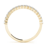 Round Prong Set Half Eternity Ring in Gold & Platinum