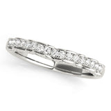 U-Prong Filigree Curved Half Eternity Ring in Gold & Platinum