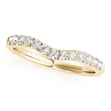 Curved Diamond Half Eternity Ring in Gold & Platinum