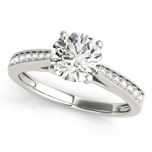 Artisan Prong-Set Round Diamond Engagement Ring — 9K/18K Gold & Platinum