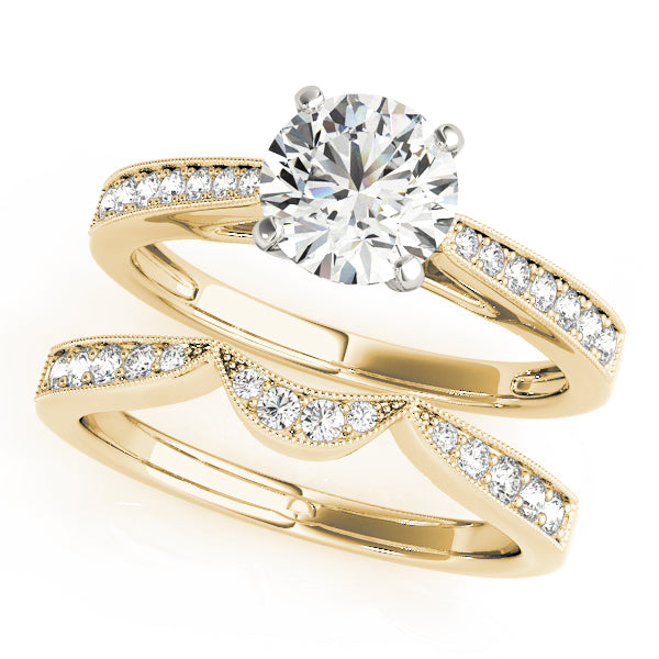 Artisan Prong-Set Round Diamond Engagement Ring — 9K/18K Gold & Platinum