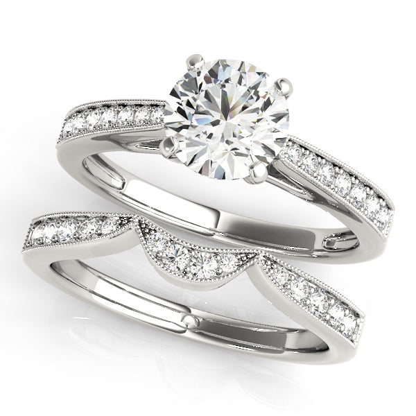 Artisan Prong-Set Round Diamond Engagement Ring — 9K/18K Gold & Platinum