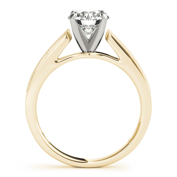 Artisan Prong-Set Round Diamond Engagement Ring — 9K/18K Gold & Platinum