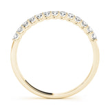 Shared Prong Half Eternity Ring in Gold & Platinum