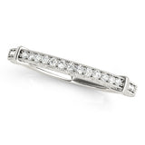 Prong Set Half Eternity Ring in Gold & Platinum