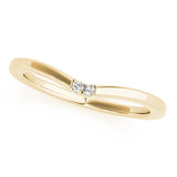 2-Stone Curved Half Eternity Ring in Gold & Platinum