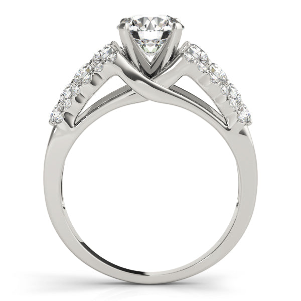 Opulent Multi-Row Round Diamond Engagement Ring — 9K/18K Gold & Platinum