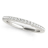 Curved Bands Half Eternity Ring in Gold & Platinum