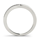 Prong in Channel Curved Half Eternity Ring in Gold & Platinum