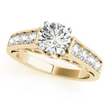 Splendid Prong-Set Round Diamond Engagement Ring — 9K/18K Gold & Platinum
