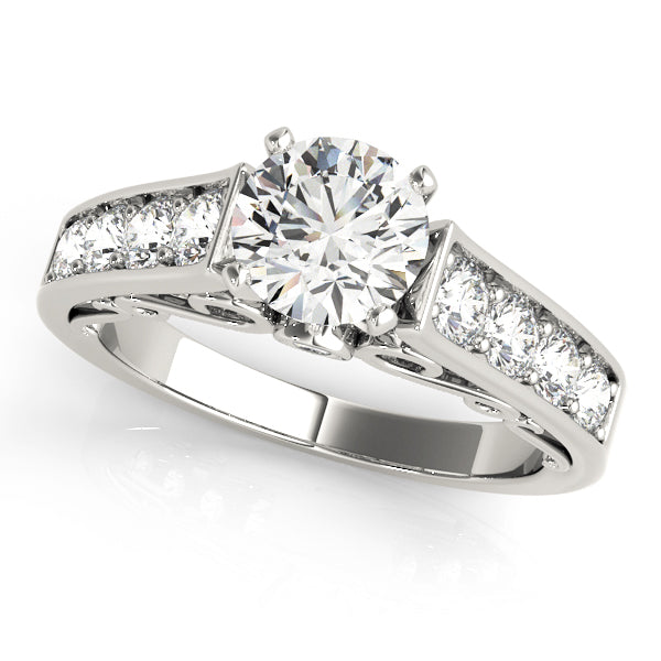 Splendid Prong-Set Round Diamond Engagement Ring — 9K/18K Gold & Platinum