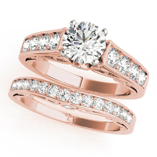 Splendid Prong-Set Round Diamond Engagement Ring — 9K/18K Gold & Platinum