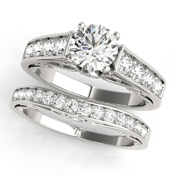 Splendid Prong-Set Round Diamond Engagement Ring — 9K/18K Gold & Platinum