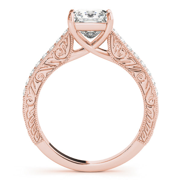 Enchanted Trellis Princess Diamond Engagement Ring — 9K/18K Gold & Platinum