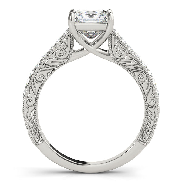 Enchanted Trellis Princess Diamond Engagement Ring — 9K/18K Gold & Platinum