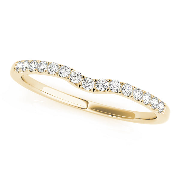 Curved Half Eternity Ring in Gold & Platinum