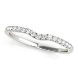 Curved Half Eternity Ring in Gold & Platinum
