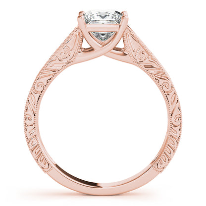 Lab-Grown Princess Cut Diamond D-VVS  Solitaire Engagement Ring.