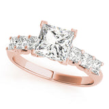 Classic Prong-Set Princess Diamond Engagement Ring — 9K/18K Gold & Platinum